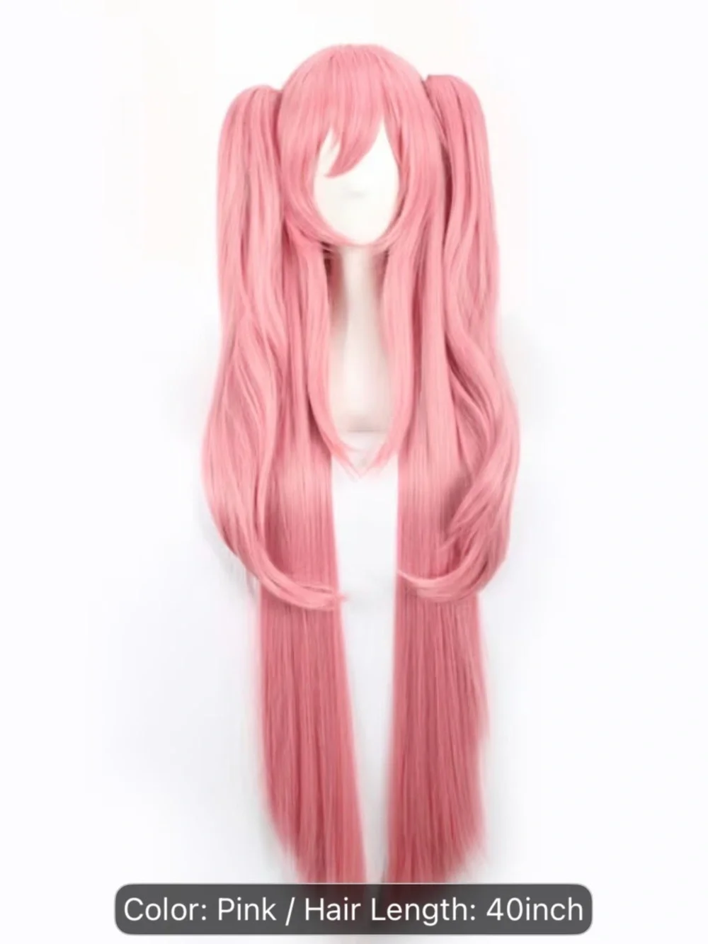 Long Straight Pink Women's Fashion Wig - Soft Pastel Pink